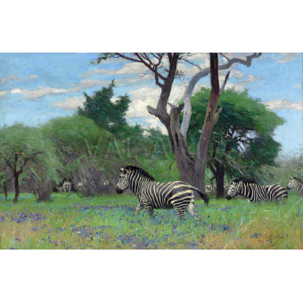 РЕПРОДУКЦИИ НА КАРТИНИ Зебра в равнините на Африка (1912)